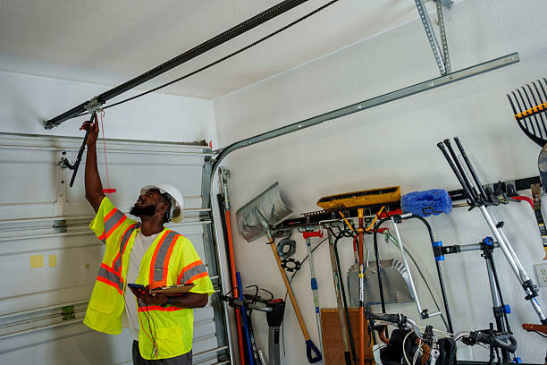 Professional Garage Door Panel Replacement technician working in Brighton, IL